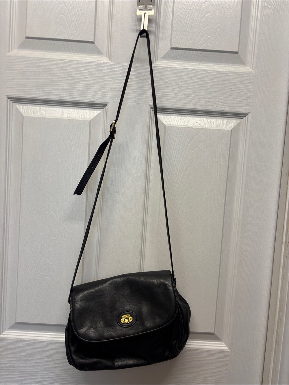 Aigner Black Leather Crossbody Bag
